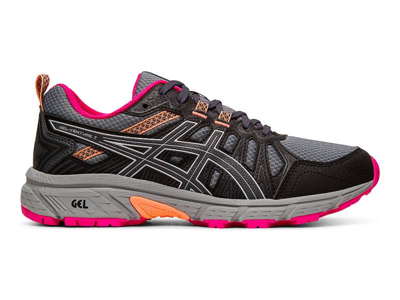 Dámské Trailove Boty Asics GEL-VENTURE 7 Trail Černé 25748IGNZ